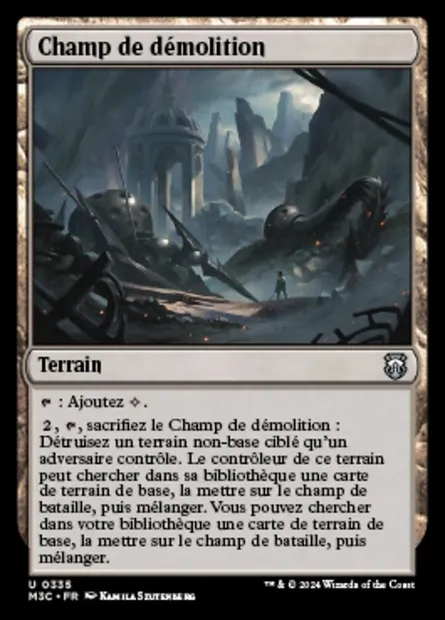 Champ de démolition, carte Magic M3C 335 — extension Modern Horizons 3 Commander