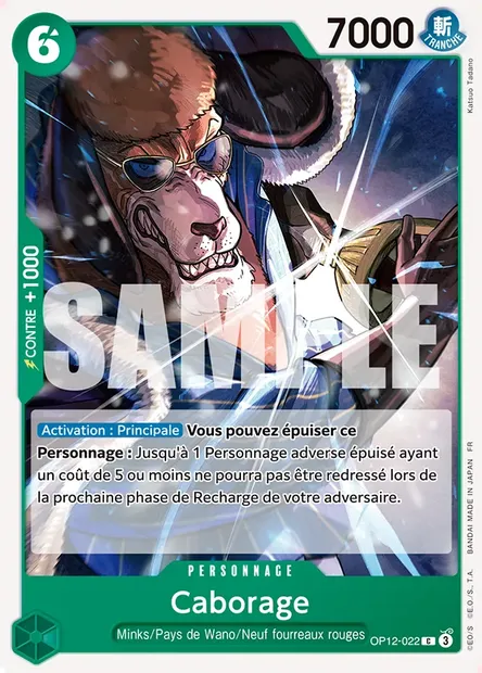 Caborage, carte One Piece OP12-022 — extension L'HÉRITAGE DU MAÎTRE