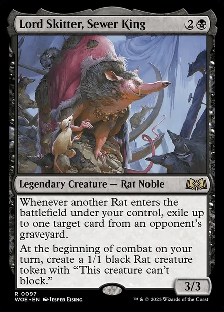 Lord Skitter, Sewer King, Magic card WOE 97 — Wilds of Eldraine set
