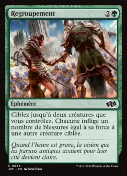 Regroupement, carte Magic J25 634 — extension Foundations Jumpstart