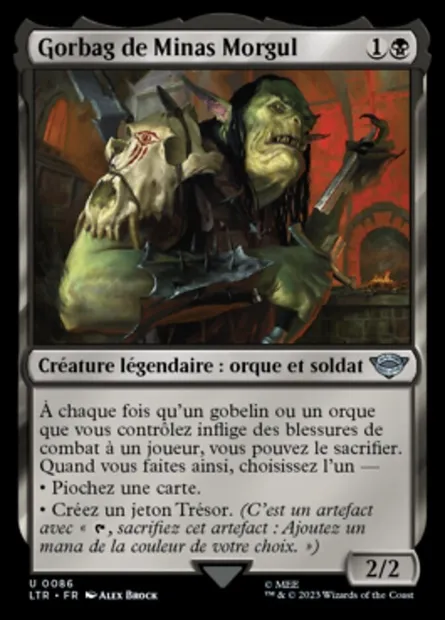 Gorbag de Minas Morgul, carte Magic LTR 86 — extension Le Seigneur des Anneaux : chroniques de la Terre du Milieu