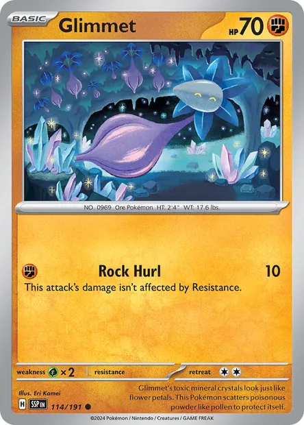 Glimmet, Pokémon card SSP 114 — Surging Sparks set
