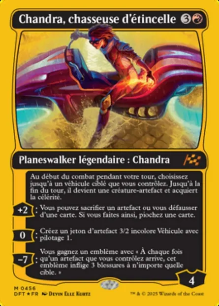 Chandra, chasseuse d'étincelle, carte Magic DFT 456 — extension Aetherdrift