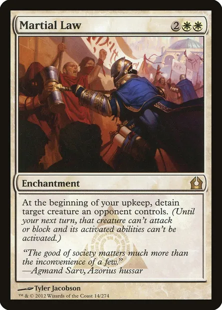 Martial Law, Magic card RTR 14 — Return to Ravnica set