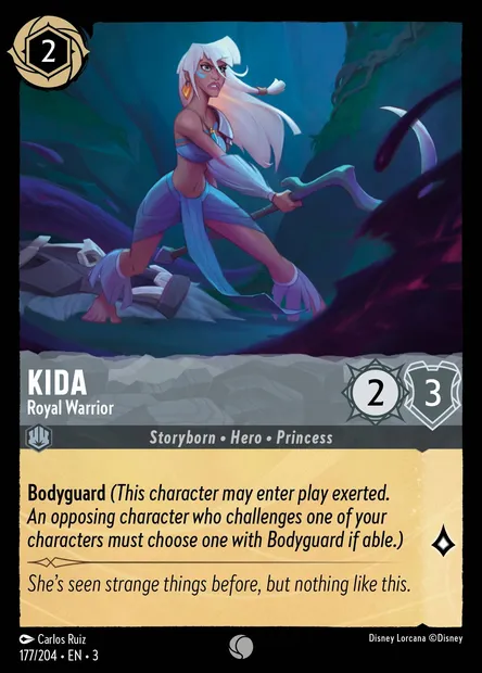 Kida - Royal Warrior, Disney Lorcana card CH3-177 — Into the Inklands set