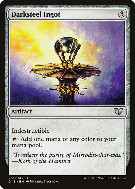 Darksteel Ingot, Magic card C15 251 — Commander 2015 set