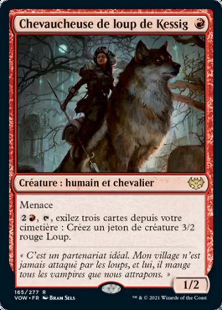 Chevaucheuse de loup de Kessig, carte Magic VOW 165 — extension Innistrad : noce écarlate