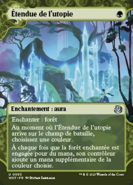 Étendue de l'utopie, carte Magic WOT 63 — extension Wilds of Eldraine: Enchanting Tales
