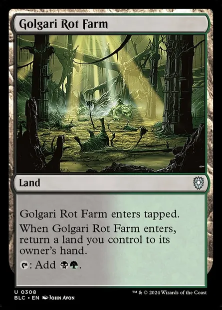 Golgari Rot Farm, Magic card BLC 308 — Bloomburrow Commander set