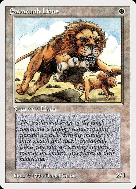 Savannah Lions, Magic card SUM 39 — Summer Magic / Edgar set