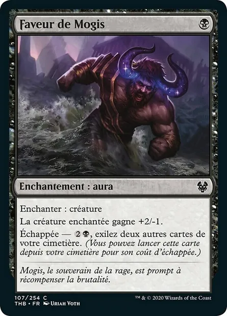 Faveur de Mogis, carte Magic THB 107 — extension Theros Beyond Death