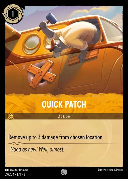 Quick Patch, Disney Lorcana card CH3-027 — Into the Inklands set