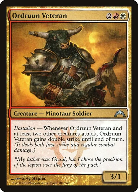 Ordruun Veteran, Magic card GTC 184 — Gatecrash set