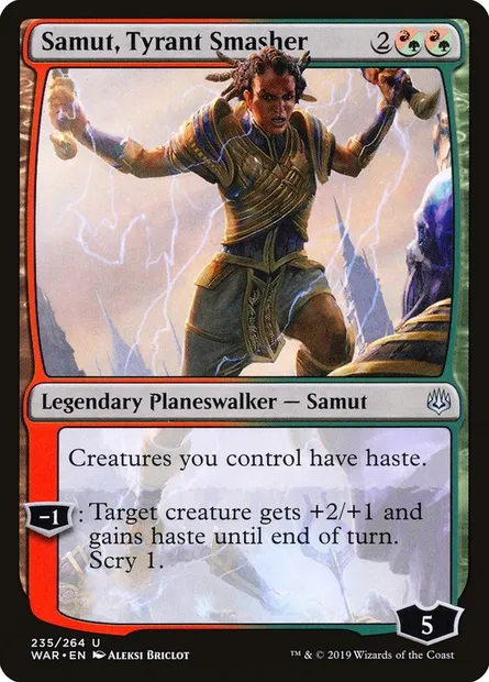 Samut, Tyrant Smasher, Magic card WAR 235 — War of the Spark set