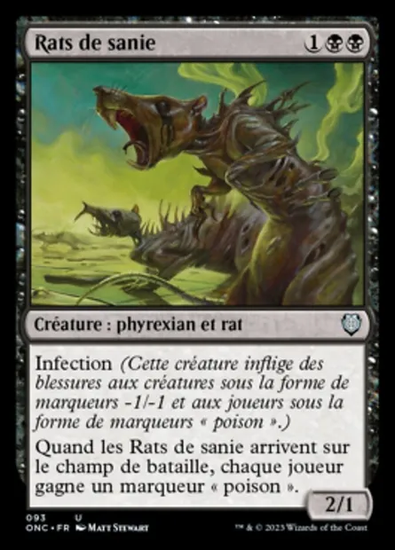 Rats de sanie, carte Magic ONC 93 — extension Phyrexia: All Will Be One Commander