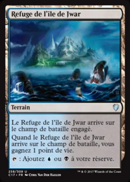Refuge de l'île de Jwar, carte Magic C17 258 — extension Commander 2017