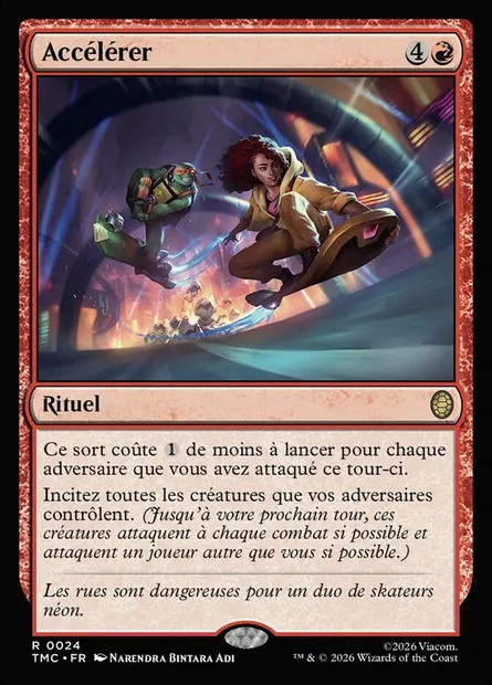 Accélérer, carte Magic TMC 24 — extension Teenage Mutant Ninja Turtles Eternal