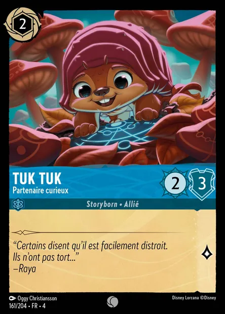 Tuk Tuk - Partenaire curieux, carte Disney Lorcana CH4-161 — extension Le Retour d'Ursula