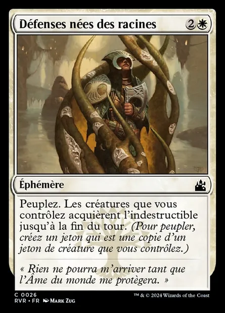 Défenses nées des racines, carte Magic RVR 26 — extension Ravnica Remastered