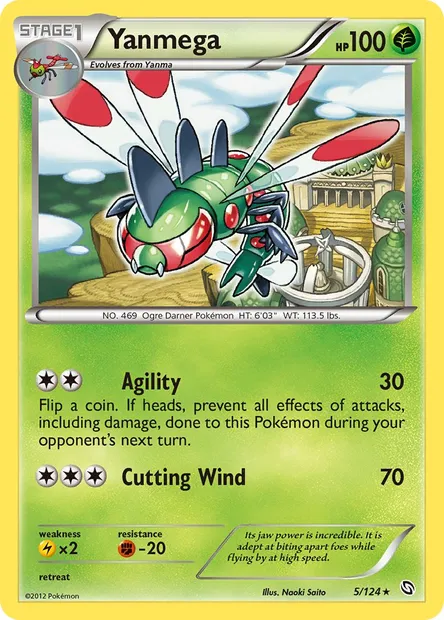 Yanmega, Pokémon card DRX 5 — Dragons Exalted set