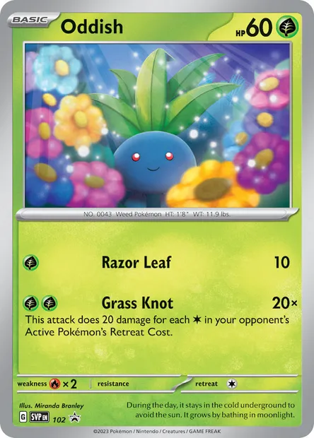 Oddish, Pokémon card PR-SV 102 — SVP Black Star Promos set