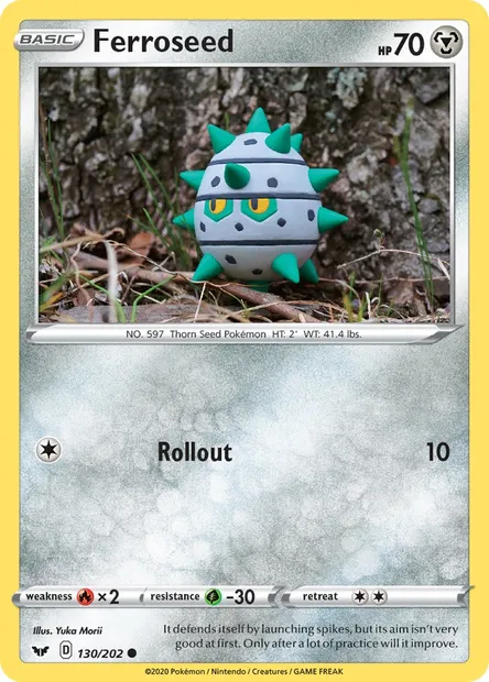 Ferroseed, Pokémon card SSH 130 — Sword & Shield set