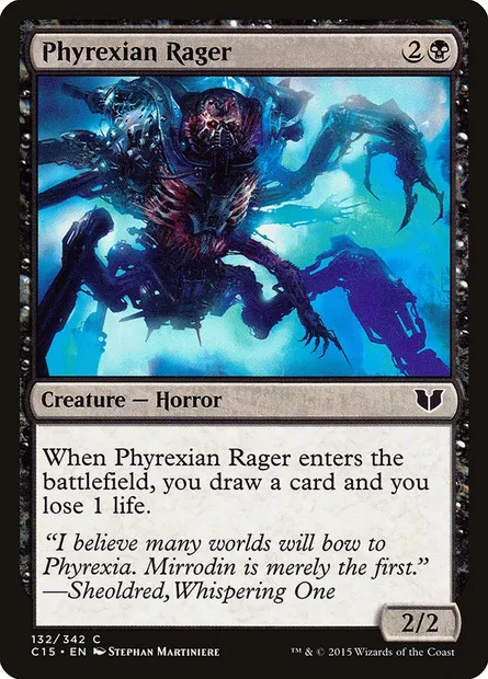 Phyrexian Rager, Magic card C15 132 — Commander 2015 set