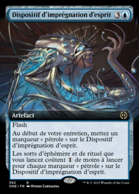 Dispositif d'imprégnation d'esprit, carte Magic ONE 382 — extension Tous Phyrexians