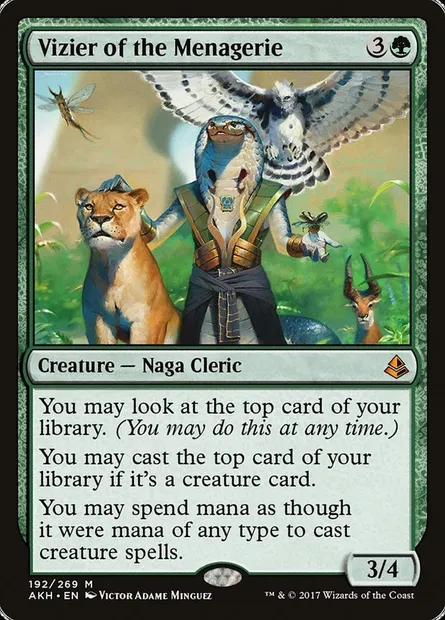 Vizier of the Menagerie, Magic card AKH 192 — Amonkhet set