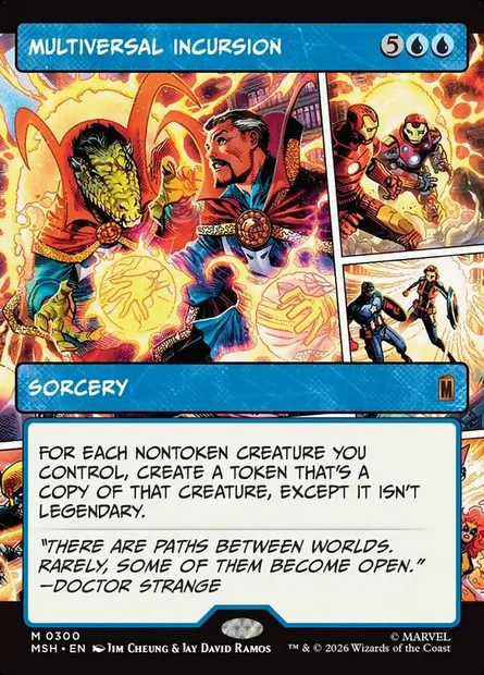 Multiversal Incursion, Magic card MSH 300 — Marvel Super Heroes set