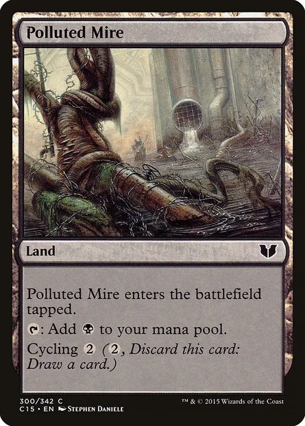 Polluted Mire, Magic card C15 300 — Commander 2015 set