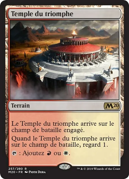 Temple du triomphe, carte Magic M20 257 — extension Core Set 2020