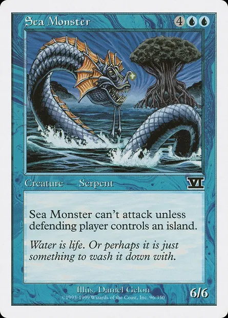 Monstre marin, carte Magic 6ED 96 — extension Classic Sixth Edition