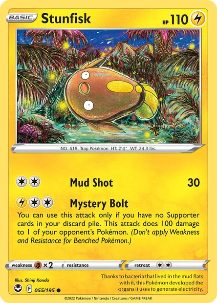 Stunfisk, Pokémon card SIT 055 — Silver Tempest set