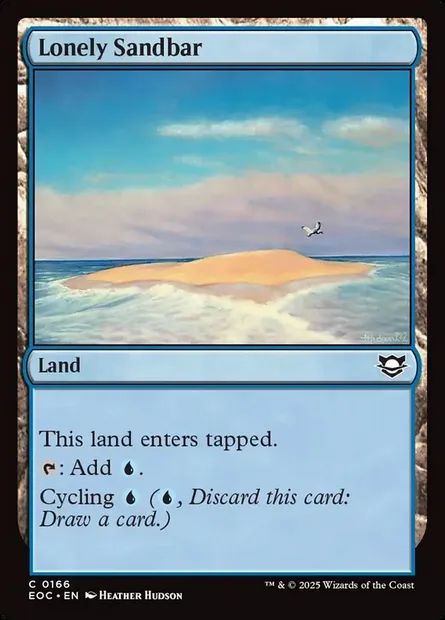 Lonely Sandbar, Magic card EOC 166 — Edge of Eternities Commander set