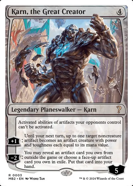 Karn, the Great Creator, Magic card MB2 3 — Mystery Booster 2 set