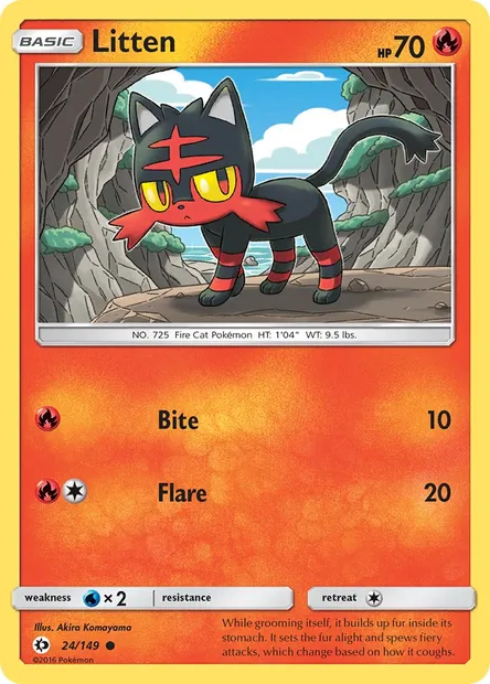 Litten, Pokémon card SUM 24 — Sun & Moon set