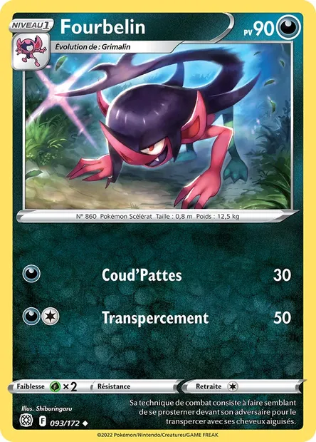 Fourbelin, carte Pokémon BRS 093 — extension Stars Étincelantes