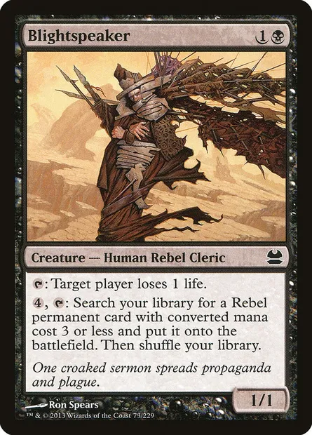 Blightspeaker, Magic card MMA 73 — Modern Masters set