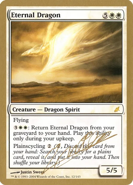 Dragon éternel, carte Magic WC04 jn12 — extension World Championship Decks 2004