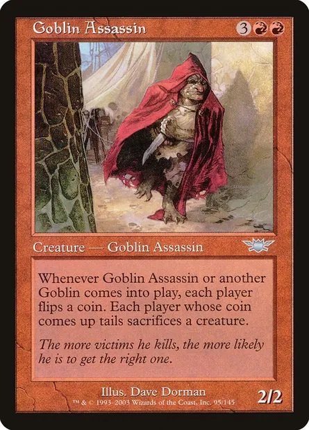 Assassin gobelin, carte Magic LGN 95 — extension Légions