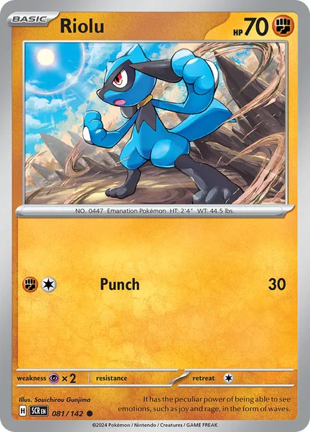 Riolu, Pokémon card SCR 081 — Stellar Crown set