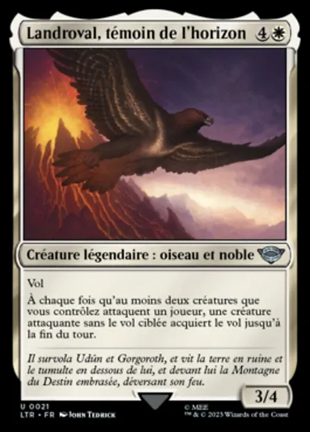 Landroval, témoin de l'horizon, carte Magic LTR 21 — extension Le Seigneur des Anneaux : chroniques de la Terre du Milieu