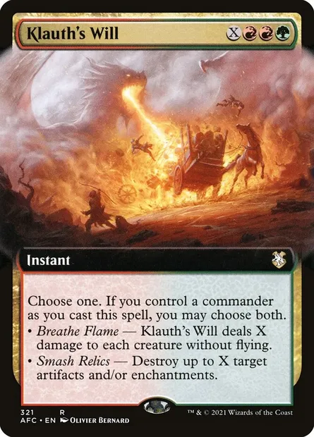 Klauth's Will, Magic card AFC 321 — Forgotten Realms Commander set