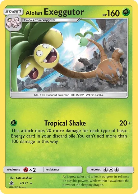 Alolan Exeggutor, Pokémon card FLI 2 — Forbidden Light set