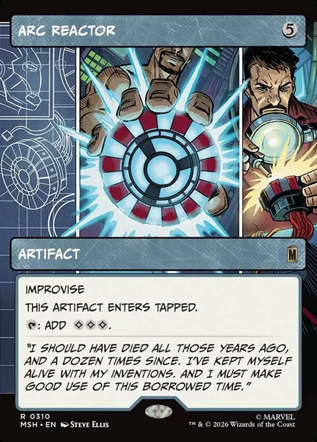 Arc Reactor, Magic card MSH 310 — Marvel Super Heroes set