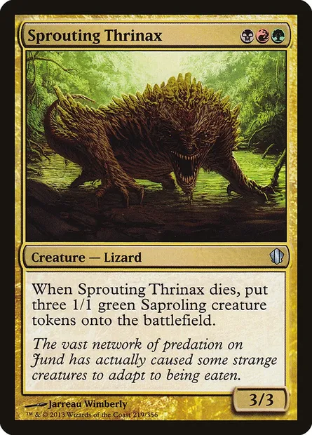Sprouting Thrinax, Magic card C13 219 — Commander 2013 set