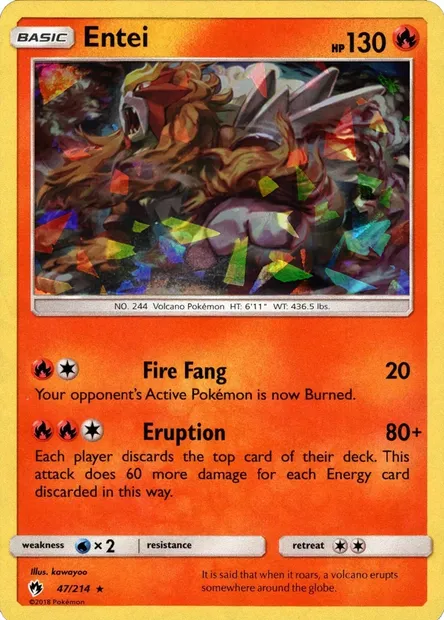 Entei, carte Pokémon TDX 047-2 — extension Theme Deck & Blisters Exclusives