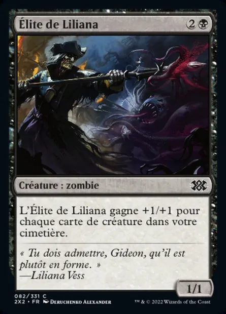 Élite de Liliana, carte Magic 2X2 82 — extension Double Masters 2022
