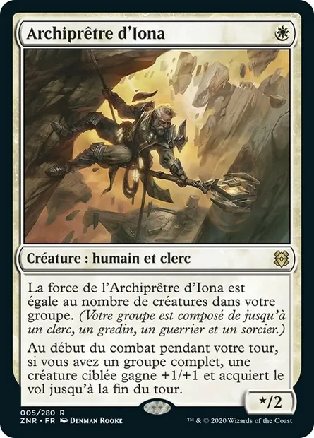 Archiprêtre d'Iona, carte Magic ZNR 5 — extension Renaissance de Zendikar